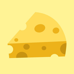 Cheese on yellow background ,for January 20, Vector illustration EPS 10