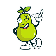 Happy Avocado Logo Mascot