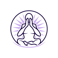 Healing Yoga logo Vecktor