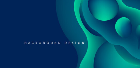 Abstract background fluid bubbles and wave elements. Template for covers, templates, flyers, placards, brochures, banners