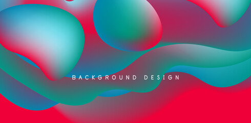 Abstract background fluid bubbles and wave elements. Template for covers, templates, flyers, placards, brochures, banners