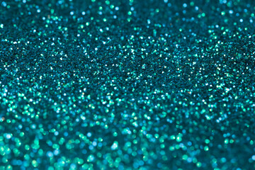 Turquoise glitter texture background.
