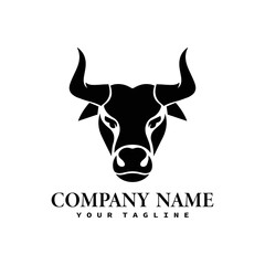 creative Buffalo head design logo ideas on a white background become a brand symbol for your business, the concept of buffalo icons