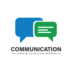 Naklejka premium Creative Chat Concept Logo Design Template