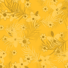 Flower Floral Colorful Country Style Seamless Pattern for Textile.