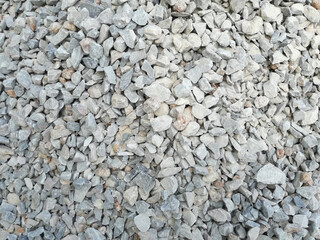 white and grey pebble stone for construction.