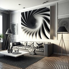 Interior Decorating WhiteTone Designs.Generative AI