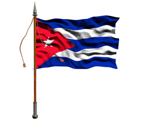 National flag  of Cuba. Background  with flag  of Cuba