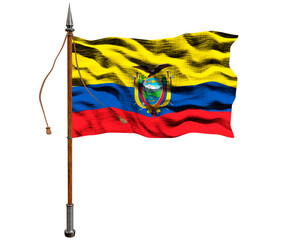 National flag  of Ecuador. Background  with flag  of Ecuador