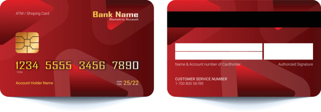 ATM Credit and Debit  Card Template