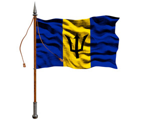 National flag of Barbados.. Background  with flag of Barbados.