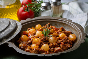 Turkish Traditional Roasted Meat Coban Kavurma