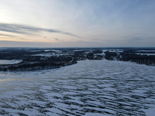 Sky over Frozen Lake