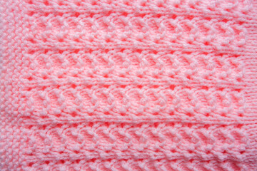 Knitted texture. Pattern fabric made of wool. Background, copy space. Handmade sweater texture, knitted wool pattern