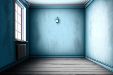 Interior of unoccupied room. Generative AI