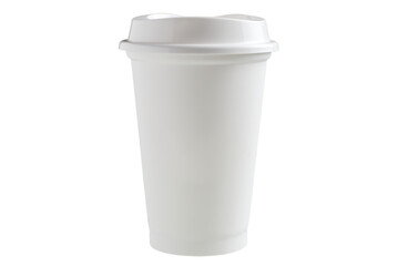 A plain white coffee cup