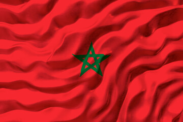 National flag of Morocco.. Background  with flag of Morocco.