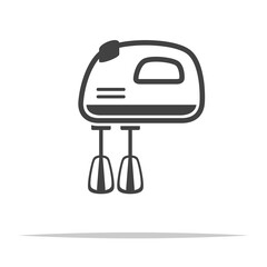 Hand mixer icon transparent vector isolated