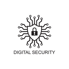 digital security icon , safety icon