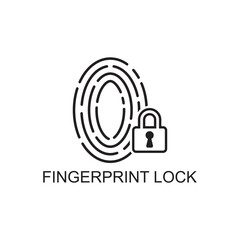 fingerprint lock icon , safety icon