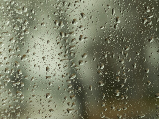 water droplets on glass