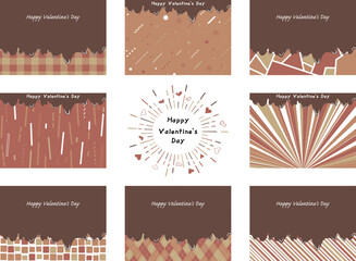 バレンタインに使いやすい9種類のチョコレートフレームセット