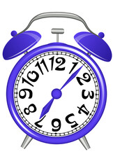 blue alarm clock. vector illustration