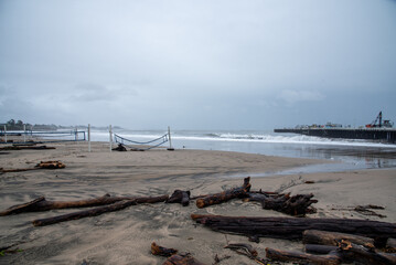 america, atmospheric river, bomb, breakage, California, Capitola, Capitola Wharf, city, climate,...