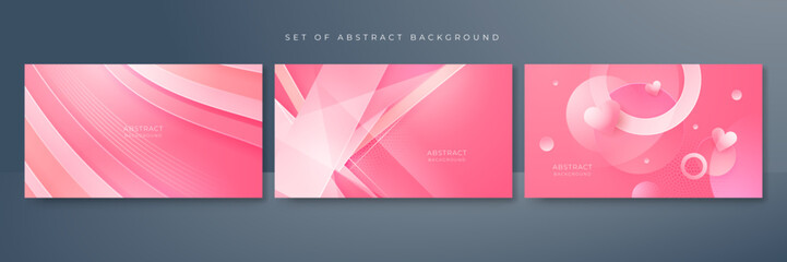 Abstract pink gradient valentine background