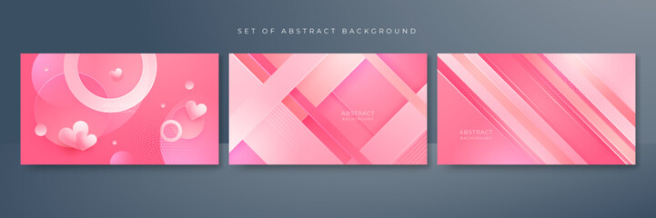 Abstract pink gradient presentation background. Abstract pink wave shapes 3d background. Vector illustration abstract graphic design banner pattern presentation background wallpaper web template.