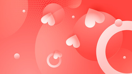 Abstract red gradient love valentine background
