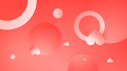 Abstract red gradient love valentine background