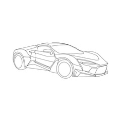 sports car sketch vector