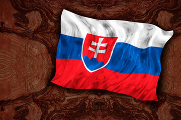 National flag of Slovakia. Background  with flag of Slovakia.