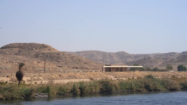 Train Station in Desert along Nile River in Upper Egypt