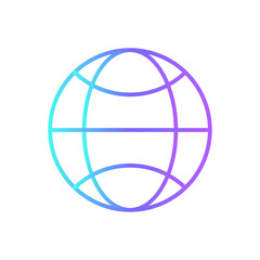 INTERNET Fintech startup icons with blue gradient outline style