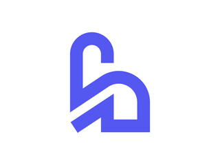 abstract and creative letter h logo mark brand identity design, modern logo