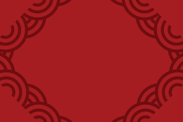 Geometric Oriental Pattern background with preserve space for text