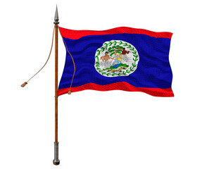 National flag  of Belize. Background  with flag  of Belize