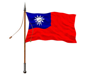 National flag  of Taiwan. Background  with flag  of Taiwan