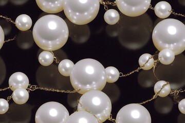 Pearl Pearls June Birthstone Gem Gemstone Jewel Crystal Seamless Texture Pattern Tiled Repeatable Tessellation Background Image