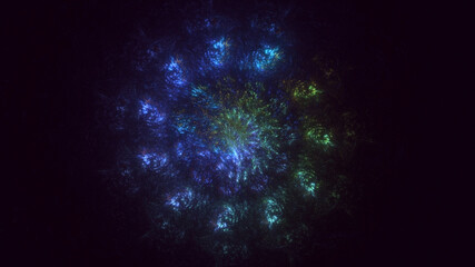 3D rendering abstract circle light background