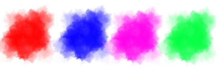 Colorful smoke  in transparent background 