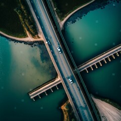 A Bridge Crossing A Beautiful River