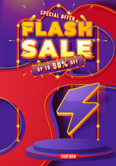 flash sale vector banner design