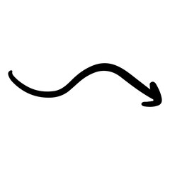 arrow hand drawn png. Vector illustration