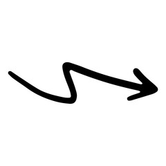 arrow hand drawn png. Vector illustration