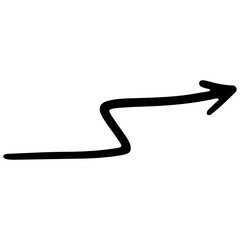 arrow hand drawn png. Vector illustration