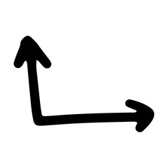 arrow hand drawn png. Vector illustration