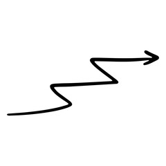 arrow hand drawn png. Vector illustration